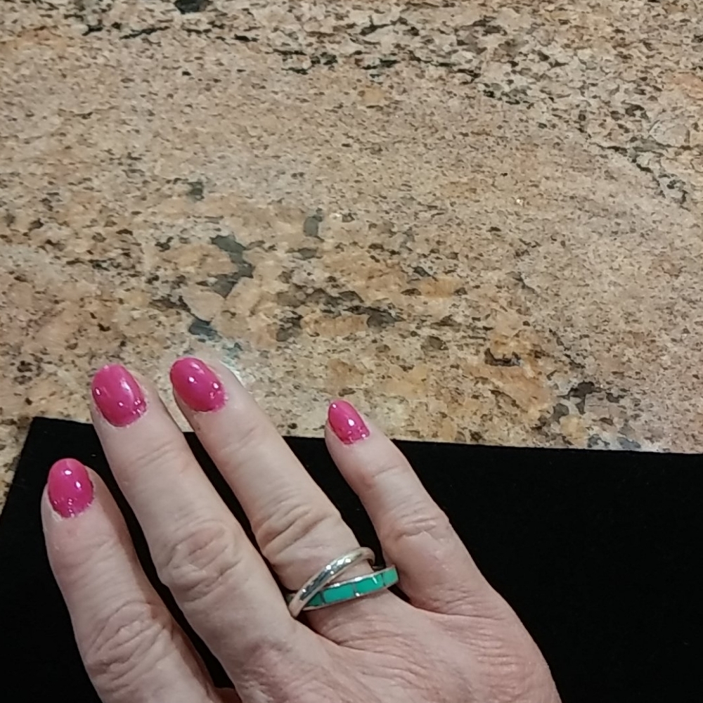 New Interwining Turquoise Rings